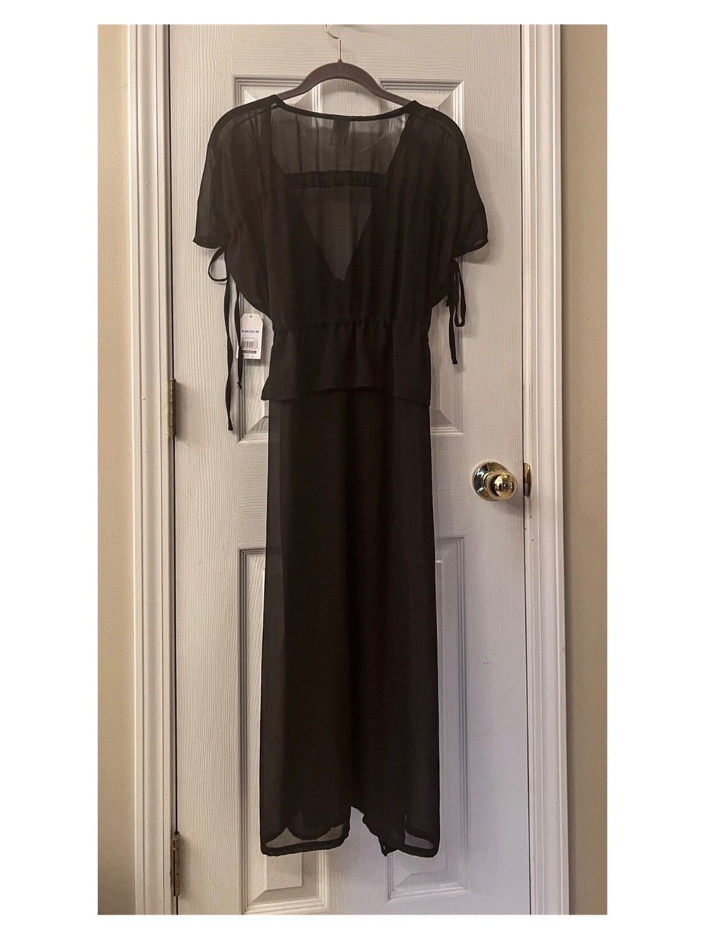 Time and Tru Women Black Top Kimono Duster Small-Medium New!